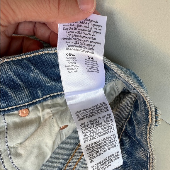NWT MOTHER The Tomcat Kick Fray Button Fly Distressed Denim Jean Shorts Size 24 - Picture 10 of 14